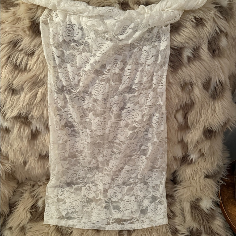 Elegant White Lace Dress